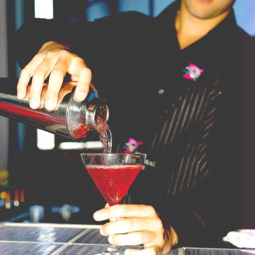 bartender making drink